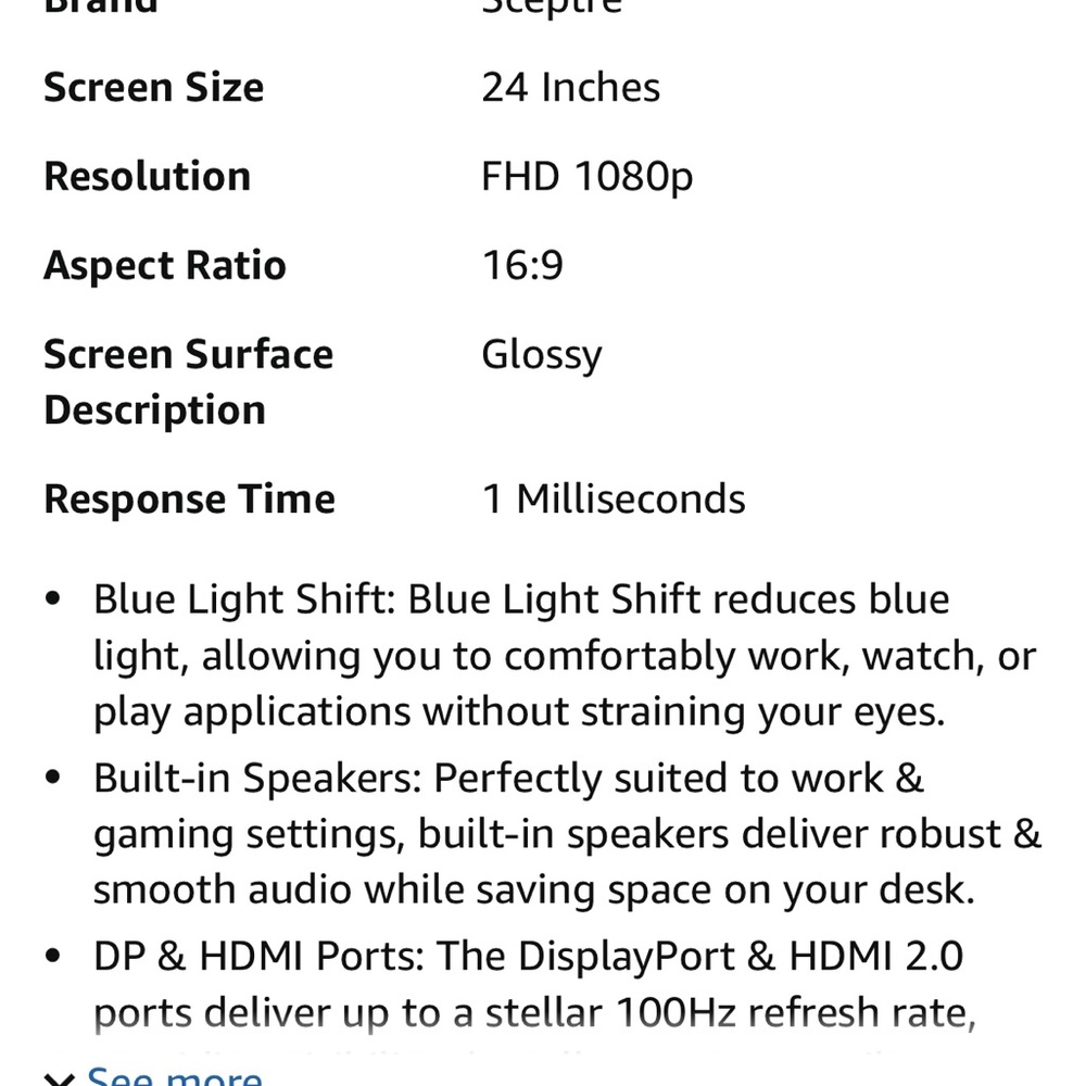 LG Black External Monitor Matte Display - Picture 7 of 7